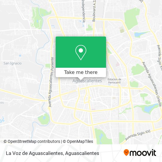 La Voz de Aguascalientes map