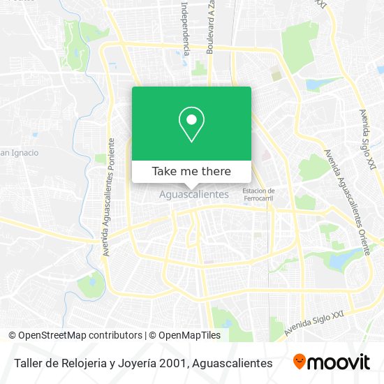 Mapa de Taller de Relojeria y Joyería 2001