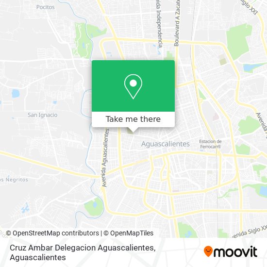 Mapa de Cruz Ambar Delegacion Aguascalientes