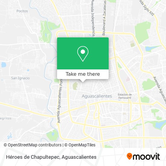 Héroes de Chapultepec map