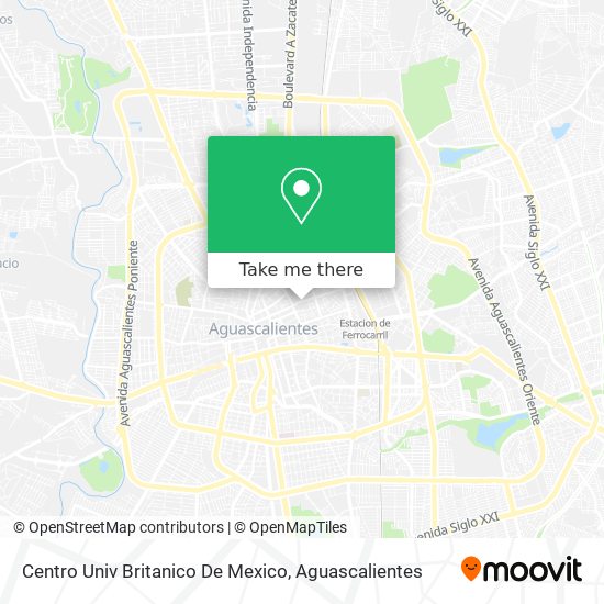 Centro Univ Britanico De Mexico map