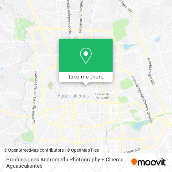 Mapa de Producciones Andromeda Photography + Cinema