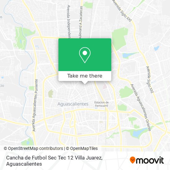 Mapa de Cancha de Futbol Sec Tec 12 Villa Juarez