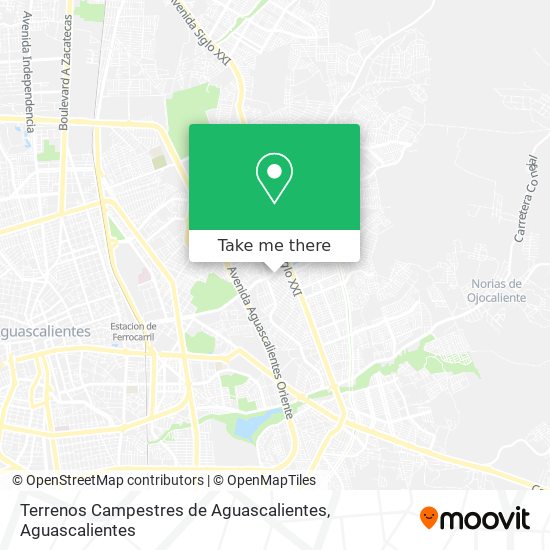 Terrenos Campestres de Aguascalientes map