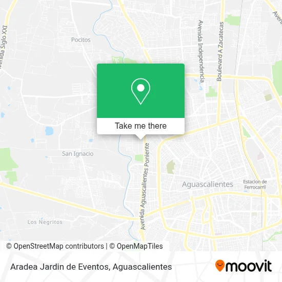 Aradea Jardin de Eventos map