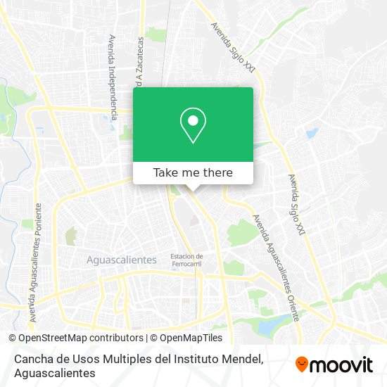 Mapa de Cancha de Usos Multiples del Instituto Mendel