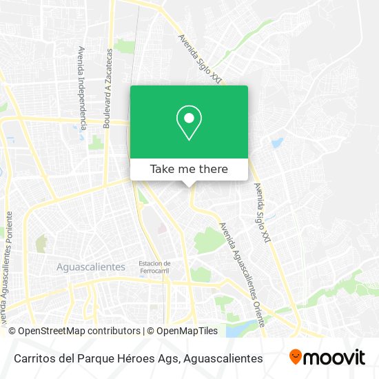 Carritos del Parque Héroes Ags map