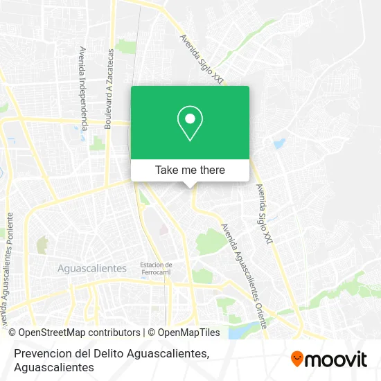Prevencion del Delito Aguascalientes map