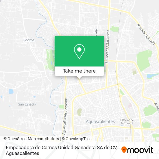 Mapa de Empacadora de Carnes Unidad Ganadera SA de CV