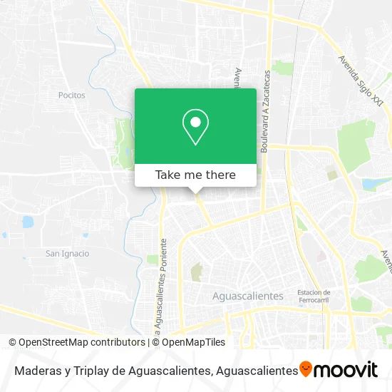Maderas y Triplay de Aguascalientes map