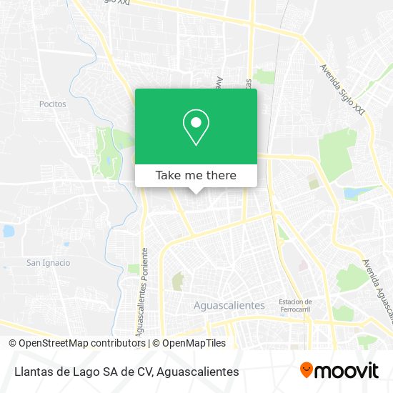 Mapa de Llantas de Lago SA de CV