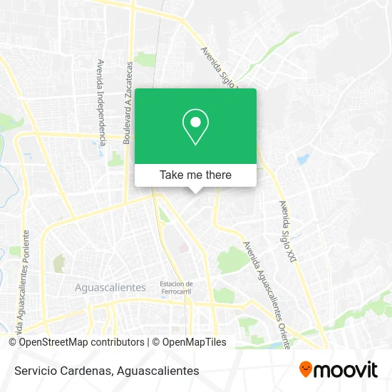 Servicio Cardenas map