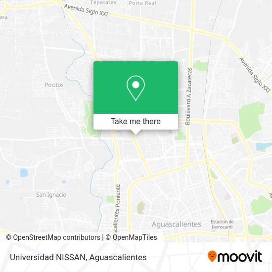 Universidad NISSAN map