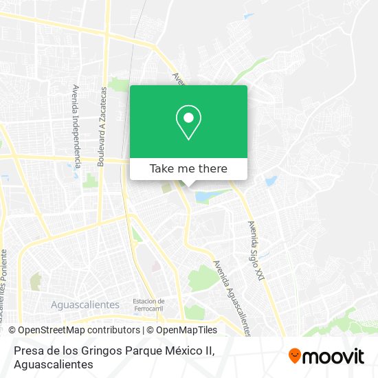 Presa de los Gringos Parque México II map