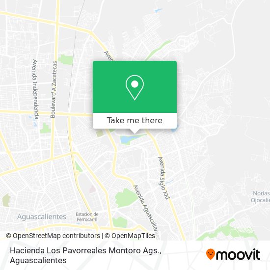 Mapa de Hacienda Los Pavorreales Montoro Ags.