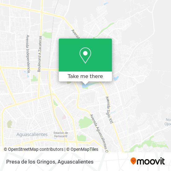 Presa de los Gringos map