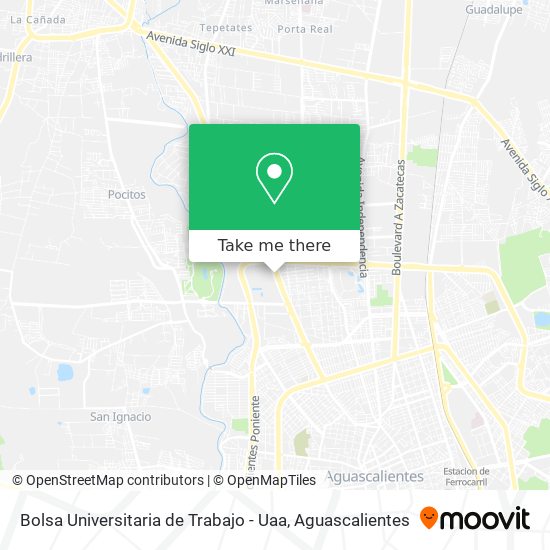 Bolsa Universitaria de Trabajo - Uaa map