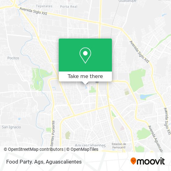 Mapa de Food Party. Ags