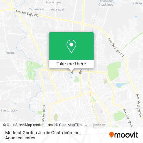 Mapa de Markeat Garden Jardín Gastronómico