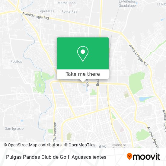 Pulgas Pandas Club de Golf map