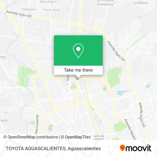 TOYOTA AGUASCALIENTES map