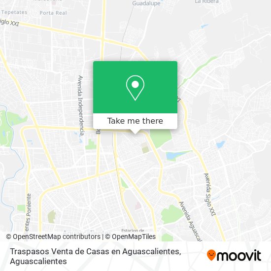 Traspasos Venta de Casas en Aguascalientes map