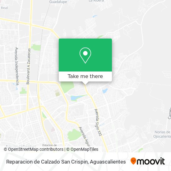 Mapa de Reparacion de Calzado San Crispin