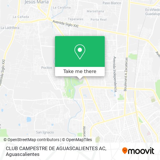 Mapa de CLUB CAMPESTRE DE AGUASCALIENTES AC