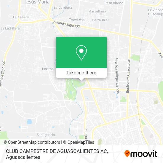 CLUB CAMPESTRE DE AGUASCALIENTES AC map
