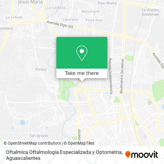 Mapa de Oftalmica Oftalmología Especializada y Optometría
