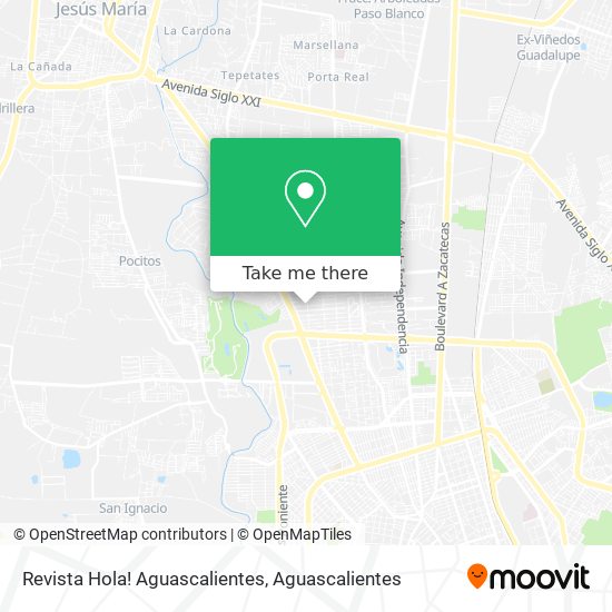 Revista Hola! Aguascalientes map