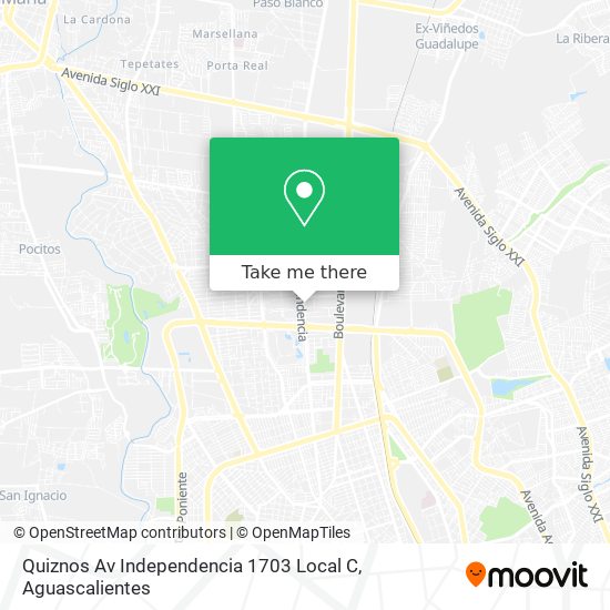 Quiznos Av Independencia 1703 Local C map