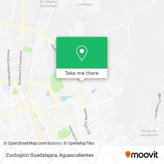 Zoologico Guadalajara map