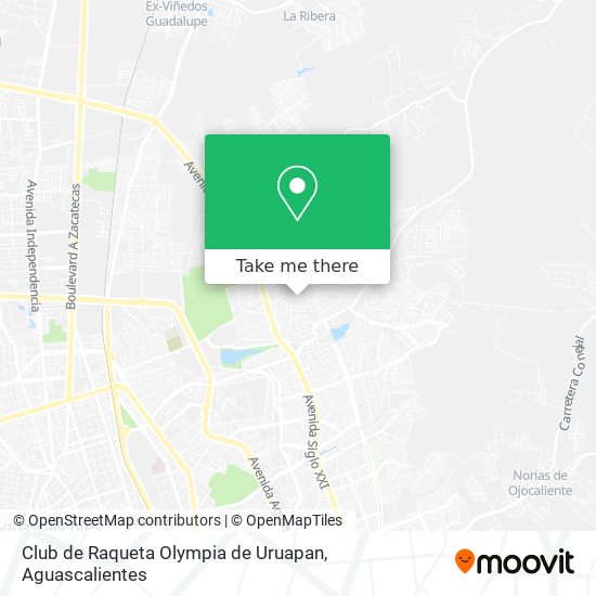 Mapa de Club de Raqueta Olympia de Uruapan