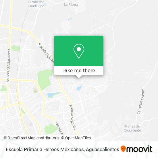 Mapa de Escuela Primaria Heroes Mexicanos