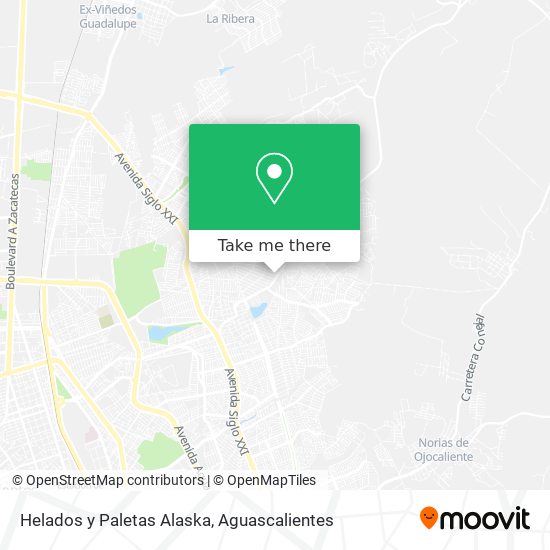 Helados y Paletas Alaska map