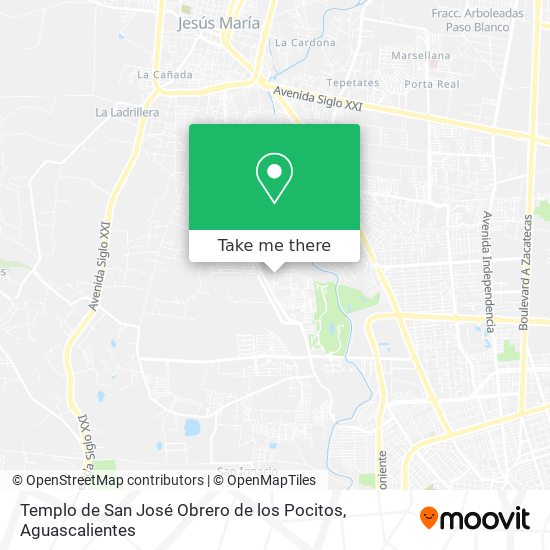 Templo de San José Obrero de los Pocitos map