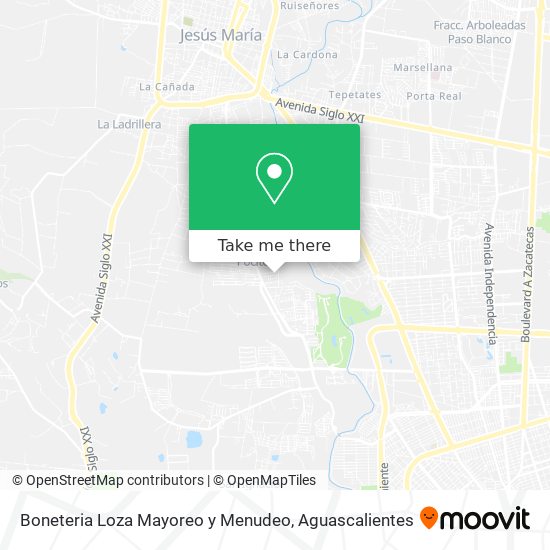 Mapa de Boneteria Loza Mayoreo y Menudeo