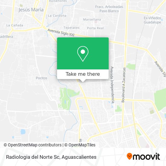 Mapa de Radiologia del Norte Sc