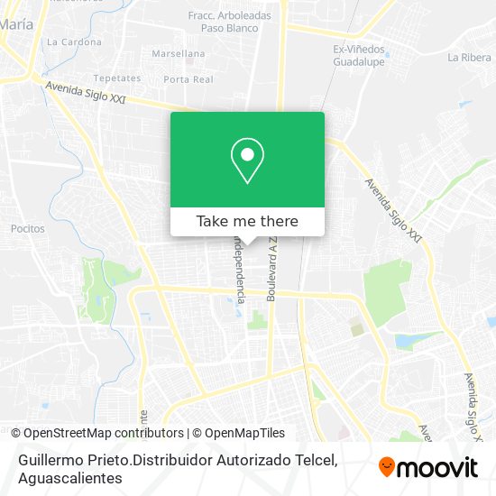 Guillermo Prieto.Distribuidor Autorizado Telcel map