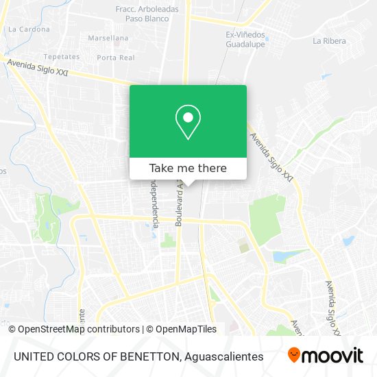 UNITED COLORS OF BENETTON map