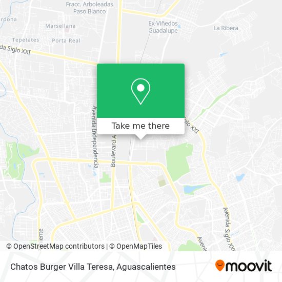 Mapa de Chatos Burger Villa Teresa