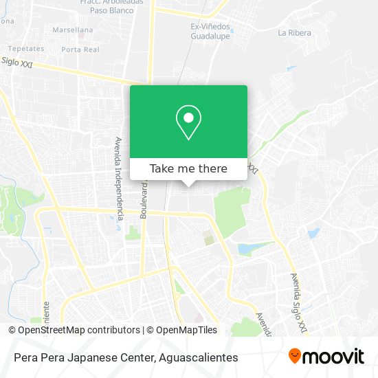 Mapa de Pera Pera Japanese Center