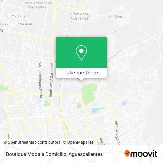 Mapa de Boutique Moda a Domicilio