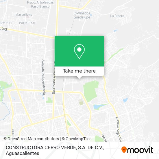 CONSTRUCTORA CERRO VERDE, S.A. DE C.V. map