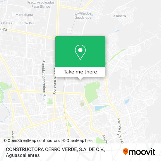 Mapa de CONSTRUCTORA CERRO VERDE, S.A. DE C.V.