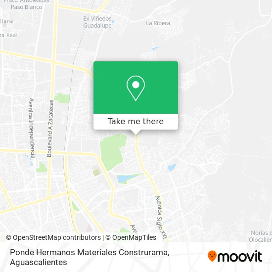 Ponde Hermanos Materiales Construrama map