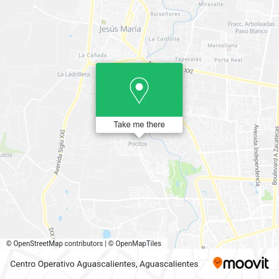 Mapa de Centro Operativo Aguascalientes
