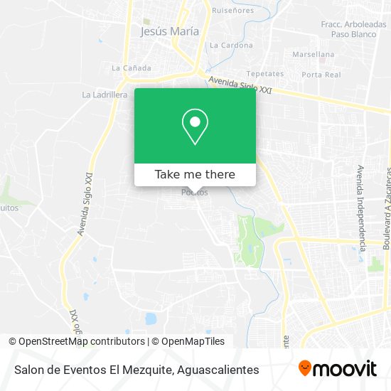 Mapa de Salon de Eventos El Mezquite