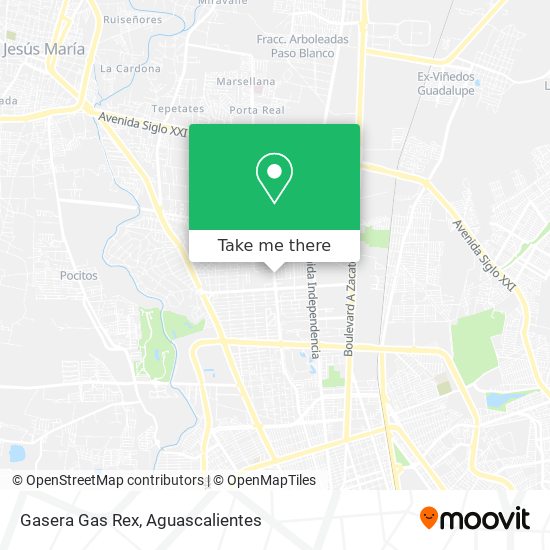 Gasera Gas Rex map